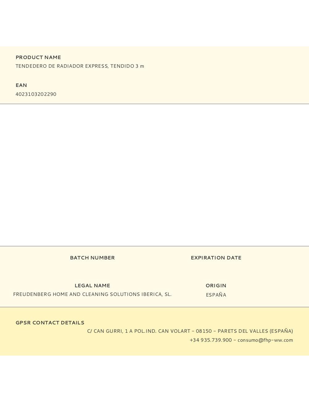 Tendedero de radiador express, tendido 3 m