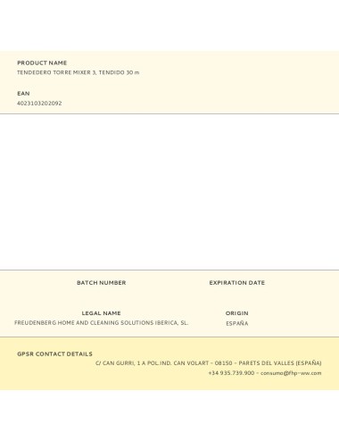 Tendedero torre mixer 3, tendido 30 m