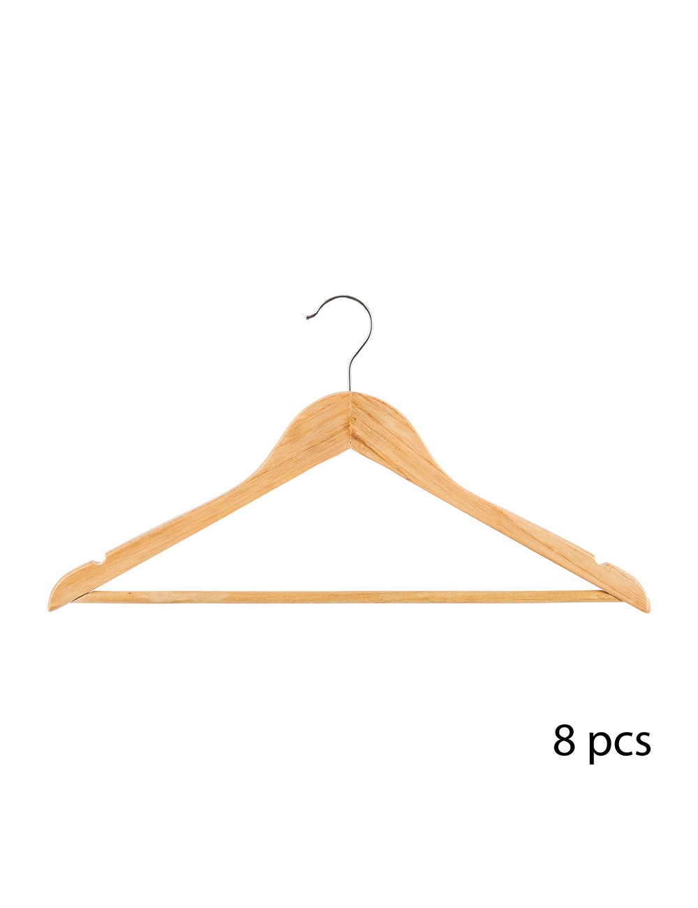 Perchas de madera 45 x 23,5 cm, 8 uds
