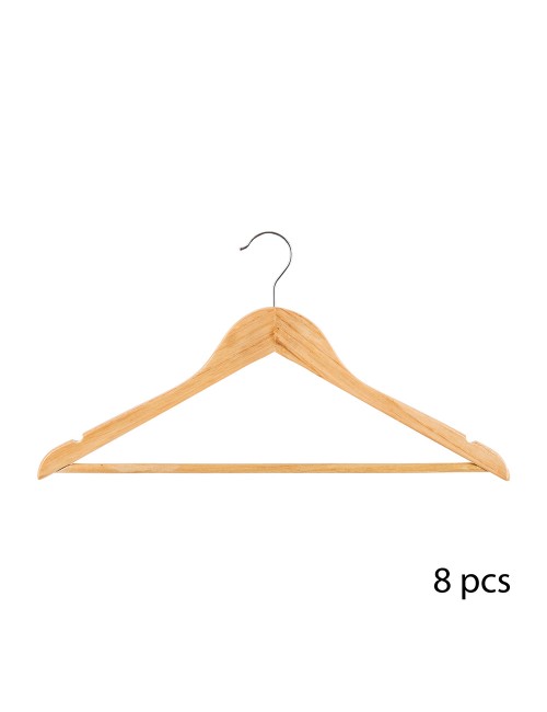 Perchas de madera 45 x 23,5 cm, 8 uds