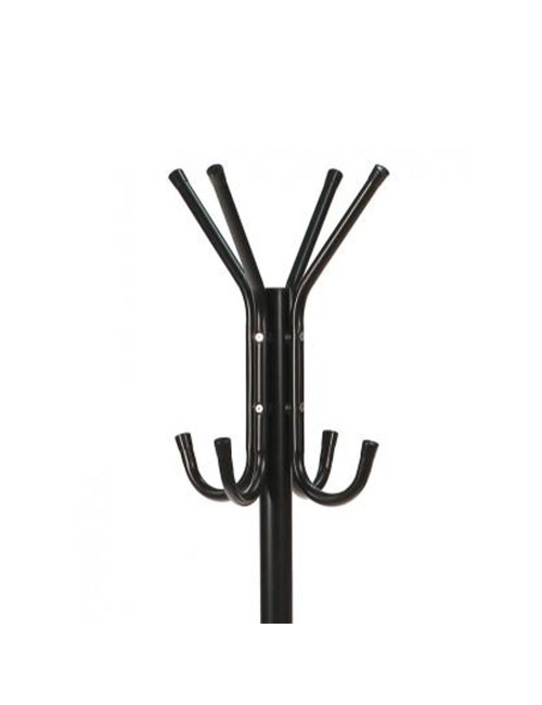 Perchero de pie con 8 colgadores negro 172 x 48 cm