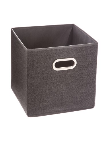Caja organizadora color gris oscuro para estanteria 31 x 31 cm
