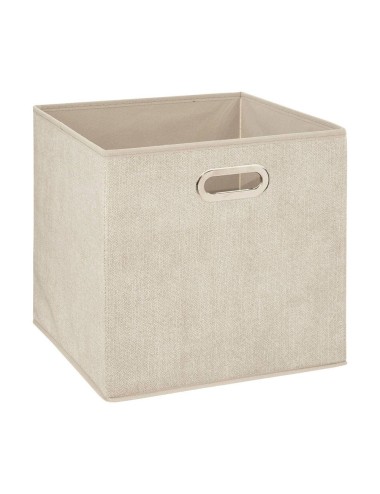 Caja organizadora color beige para estanteria 31 x 31 cm