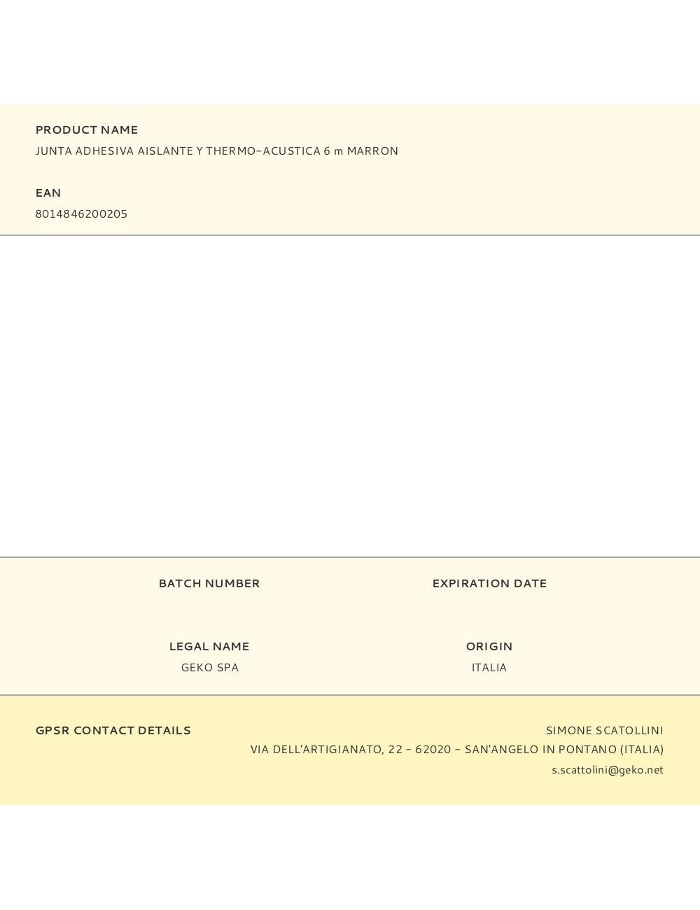 Junta adhesiva aislante y thermo-acústica 6 m marrón