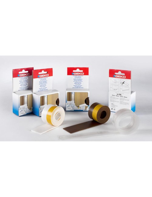 Bajo puerta adhesivo en pvc expandido 38 mm x 100 cm marrón