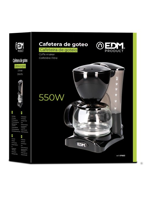 Cafetera de goteo 6 tazas, 550 w