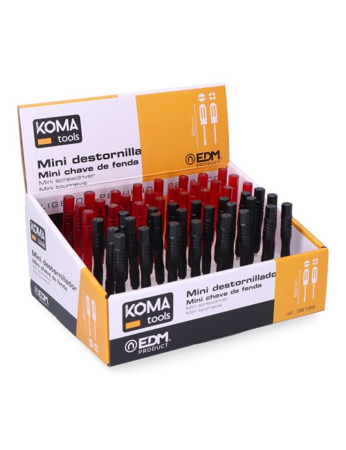 Destornilladores mini 85 mm, expositor 48 uds