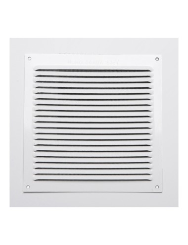 Rejilla s/borde de aluminio 0.6 blanco lacado 170x170mm