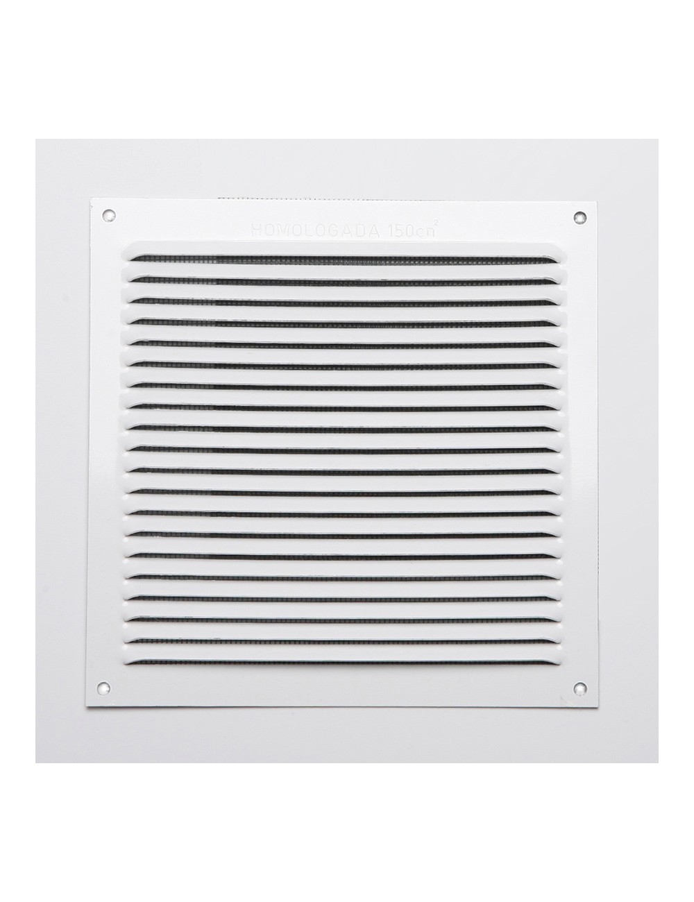 Rejilla s/borde de aluminio 0.6 blanco lacado 170x170mm