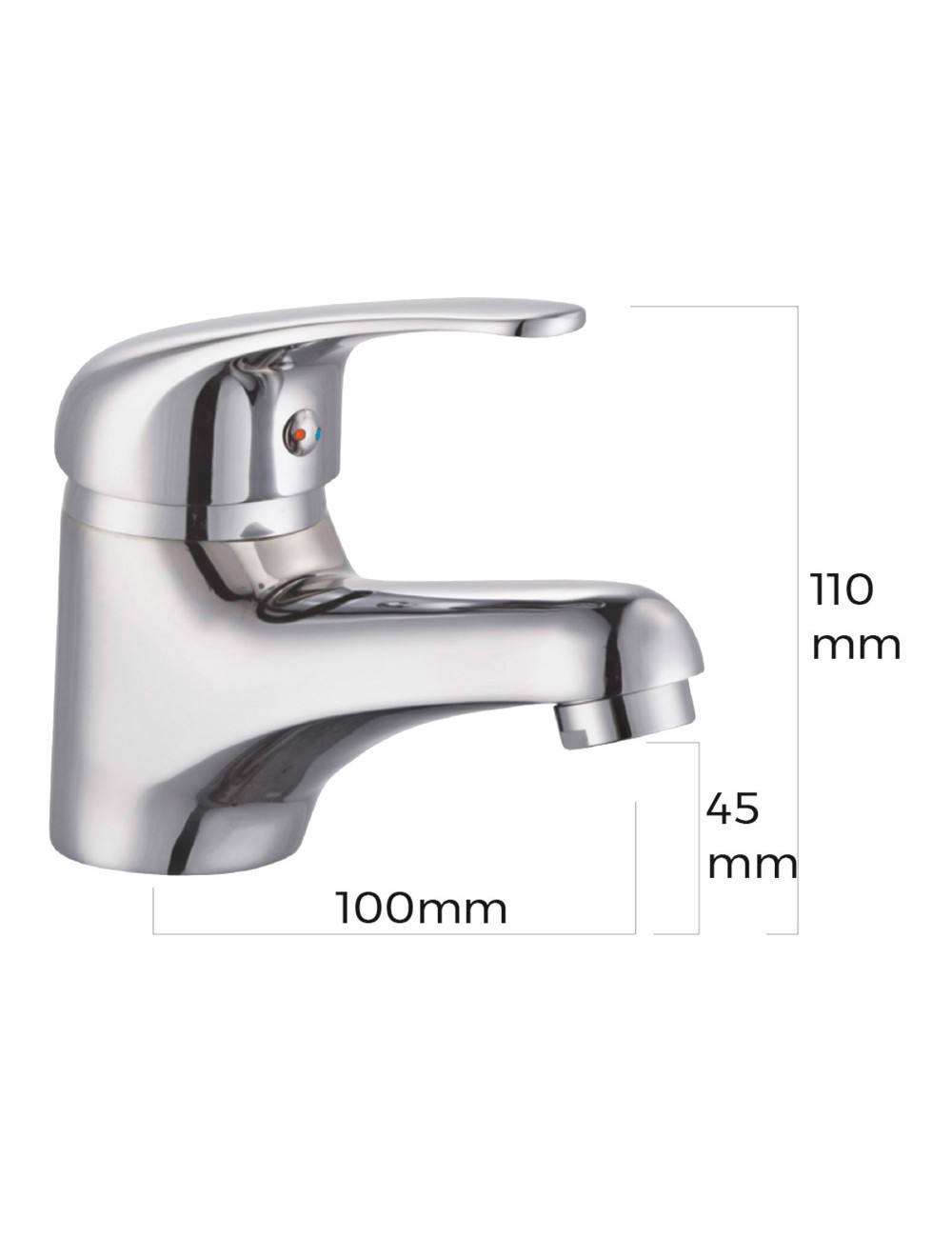 Grifo monomando de lavabo serie saona