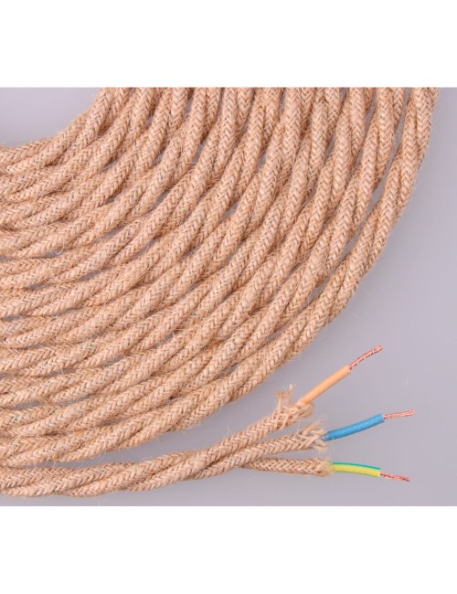 Cable de cuerda de yute tejida y trenzada 3 g 0,75mm 25m euro/m