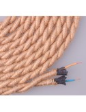 Cable de cuerda de yute trenzado 2 x 0,75mm 20m euro/m