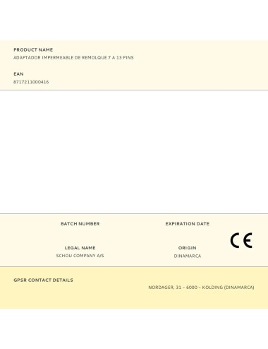 Adaptador impermeable de remolque 7 a 13 pins