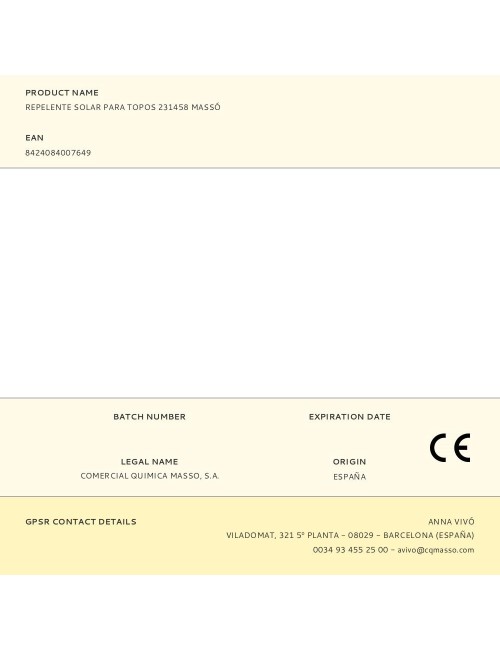 Repelente solar para topos 231458 massó