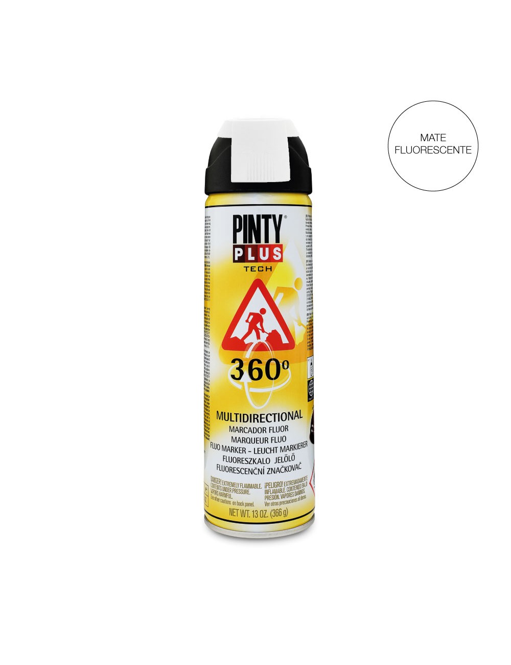 Pintura en spray tech 650 cc marcador 360° blanco t101
