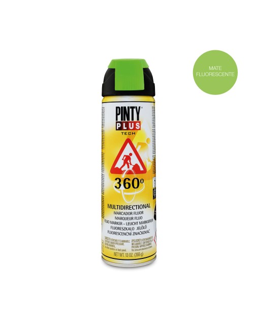 Pintura en spray tech 650 cc marcador 360° verde t136