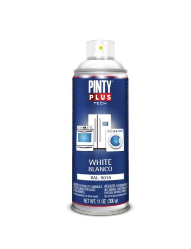 Pintura en spray tech 520 cc electrodomésticos ral 9016 blanco