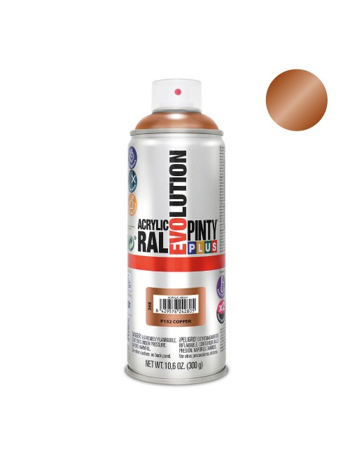 Pintura acrílica spray evolution 520 cc p152 cobre