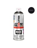 Pintura acrílica spray evolution metalizada 520 cc negro mt153