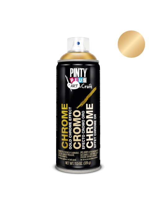 Pintura en spray art & craft 520cc efecto cromo oro c151