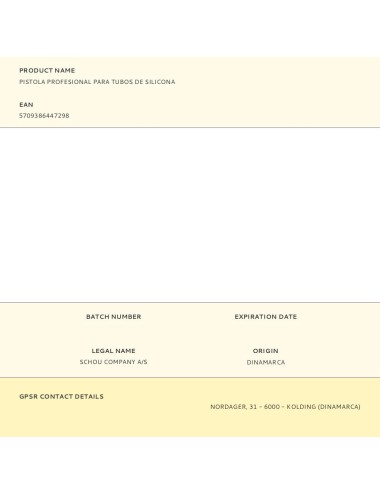 Pistola profesional para tubos de silicona