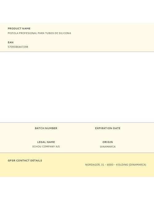 Pistola profesional para tubos de silicona