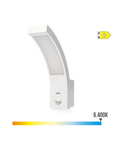 Aplique led con sensor de movimiento 10 w 1686 lm 6400 k ip54 6,6 x 18,8 x 25 cm