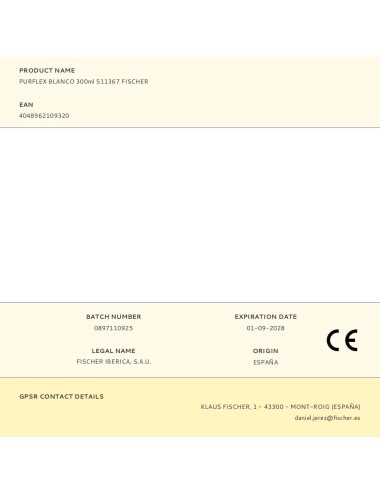 Purflex blanco 300ml 511367 fischer