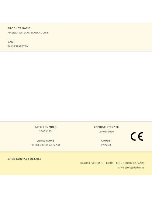 Masilla grietas exterior protegido blanca 300 ml