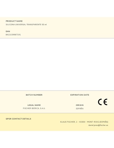 Silicona universal transparente 50 ml