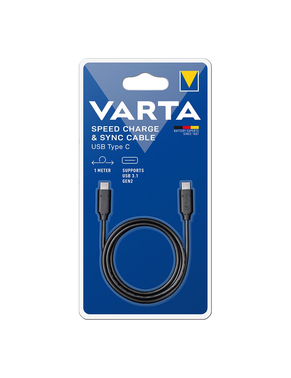 Cable usb-c a usb-c 1 m negro