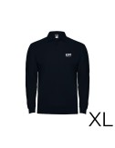 Polo negro manga larga talla-xl 65% poliéster 35%algodon
