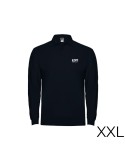 Polo negro manga larga talla-xxl 65% poliéster 35% algodon