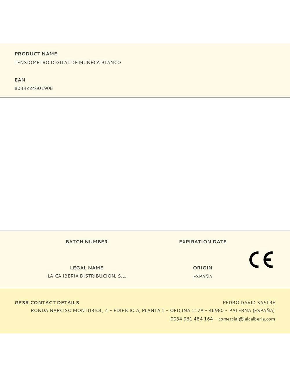 Tensiometro digital de muñeca blanco