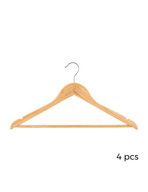 Perchas de madera 44 x 23 cm, 4 uds