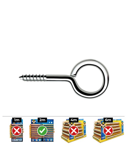 Hembrilla roscada cerrada ø2,1 x 25 mm zincado, caja 500 uds