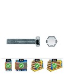 Caja 100 unid. tornillo metrica hexagonal din/ref 933 ø8x30mm zincado celo