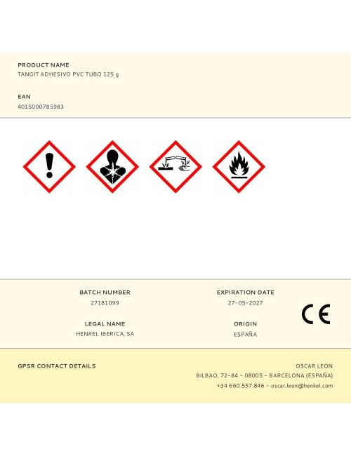 Adhesivo pvc tubo 125 g