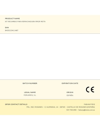 Kit recambio para remachadura