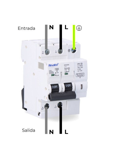 Iga 2p 32a c 10ka - protector de sobretension permanente segun normativa en-50550 y transitorio 5-15ka 275v