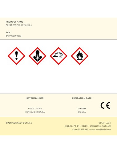 Adhesivo pvc bote 250 g