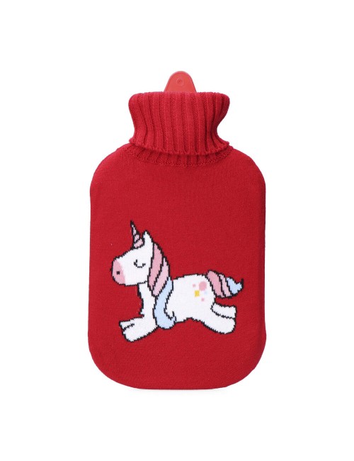 Bolsa de agua caliente 2 l modelo roja unicornio