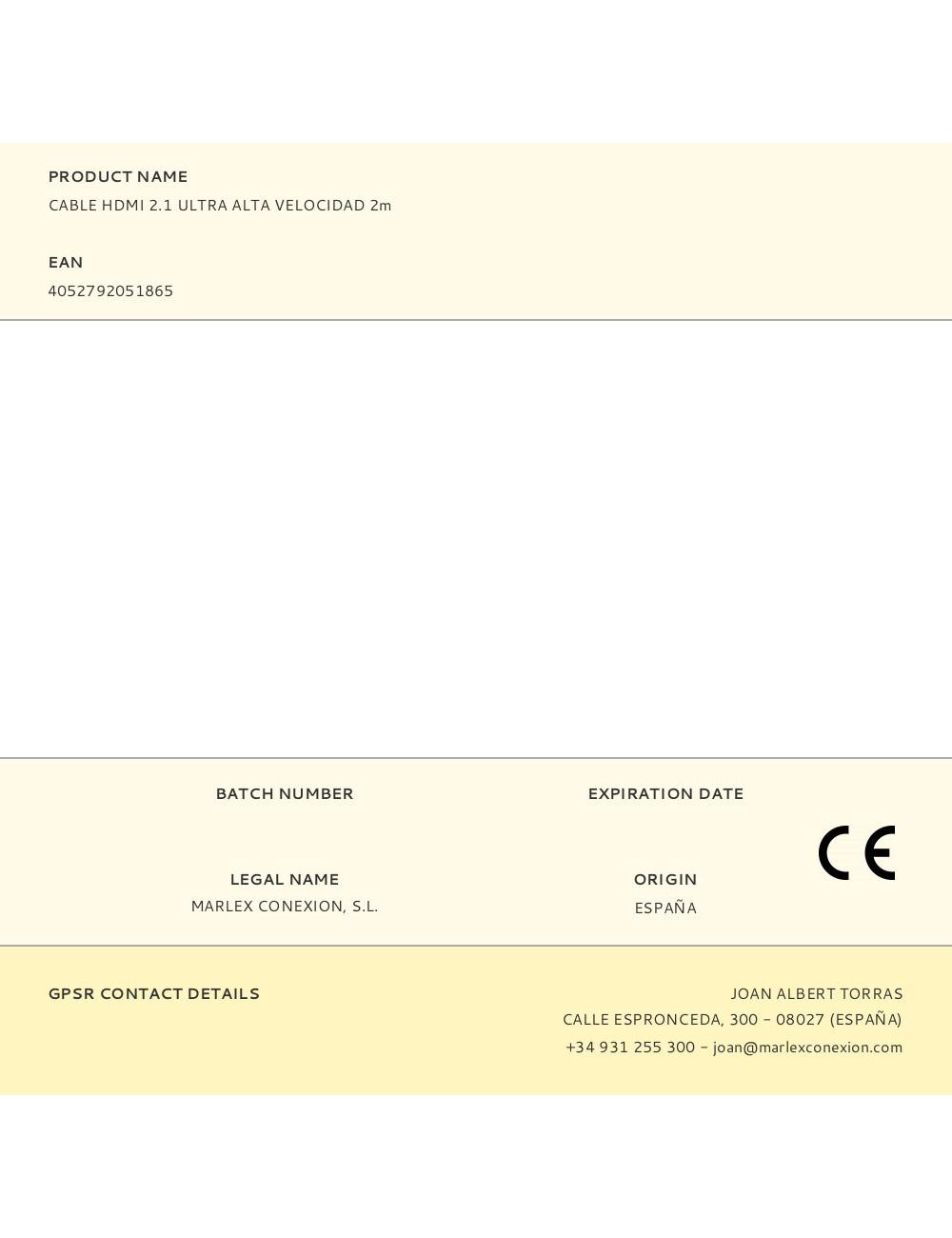 Cable hdmi 2.1 ultra alta velocidad 2m