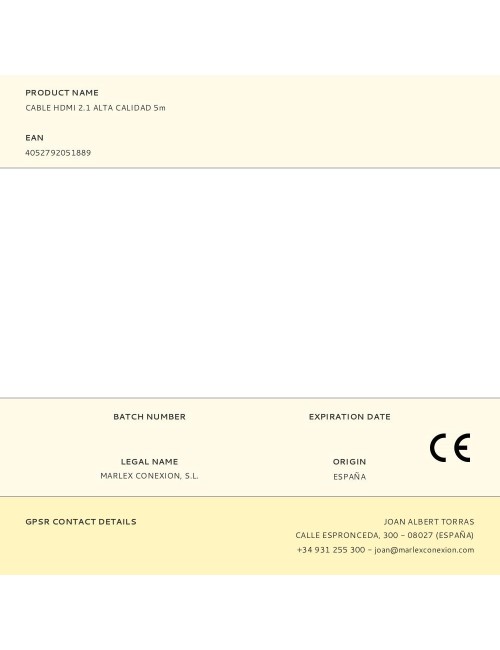 Cable hdmi 2.1 alta calidad 5m