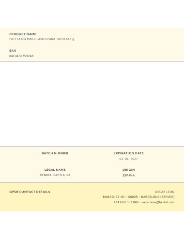 Pattex no mas clavos para todo 446 g