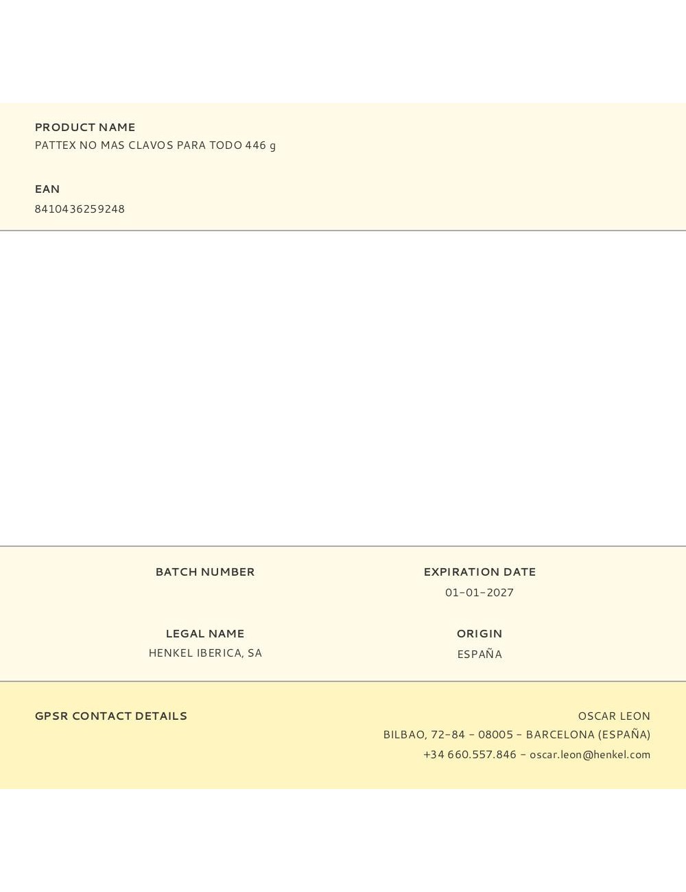 Pattex no mas clavos para todo 446 g