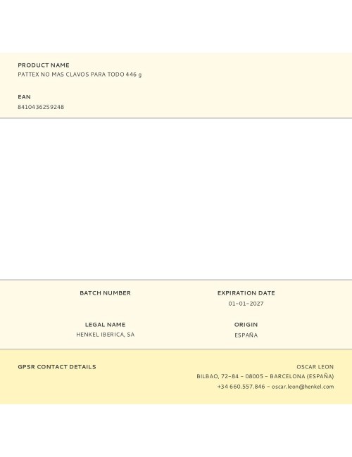 Pattex no mas clavos para todo 446 g