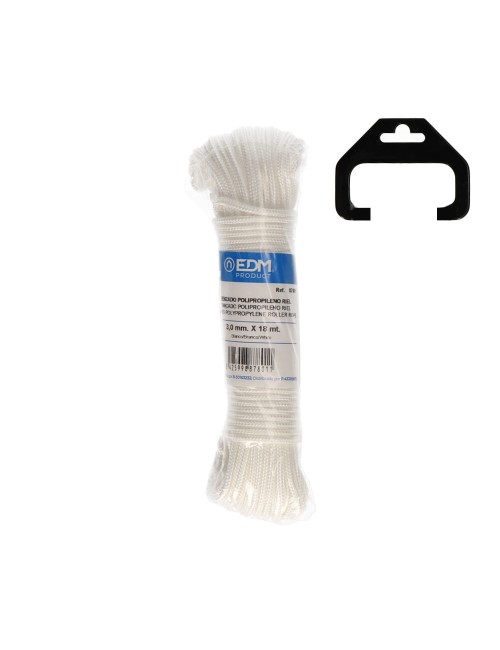 Cordón trenzada polipropileno riel r.81, calibre 3 mm x 18 m