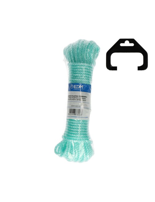Cordón de plástico verde, calibre 4 mm x 15 m