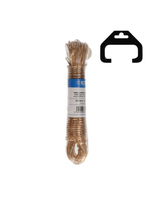 Cable acero plastificado oro 10 m